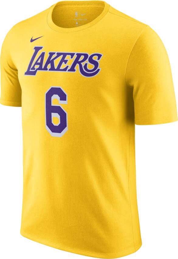Nike LeBron James Lakers T-shirt Yellow Heren