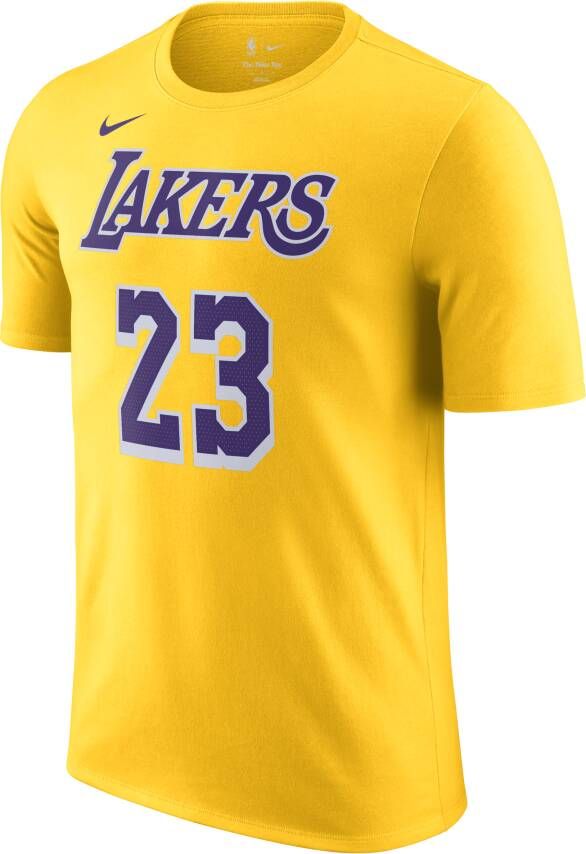Nike L James LA Lakers Geel Basketbalshirt Heren