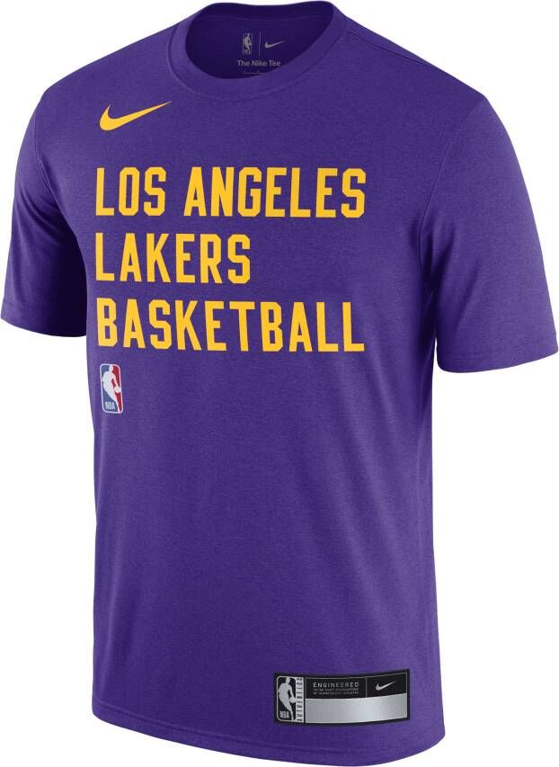 Nike Los Angeles Lakers NBA-trainingsshirt met Dri-FIT voor heren Paars