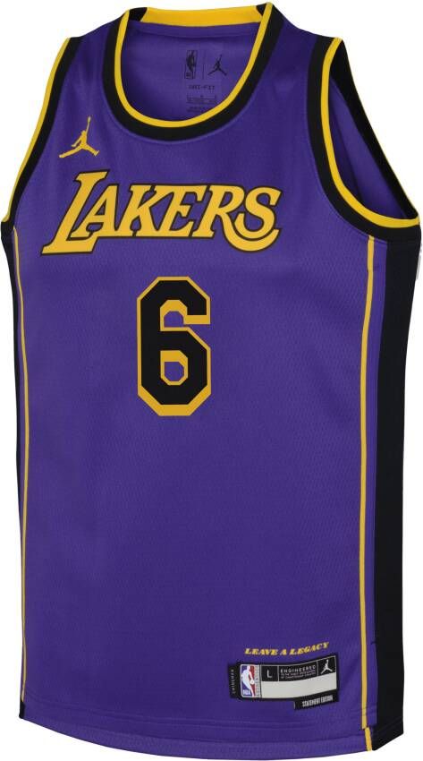 Nike Los Angeles Lakers Statement Edition Swingman Dri-FIT jersey voor kids Paars