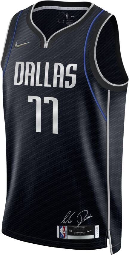 Nike Luka Dončić Mavericks Dri-FIT NBA-jersey voor heren Zwart