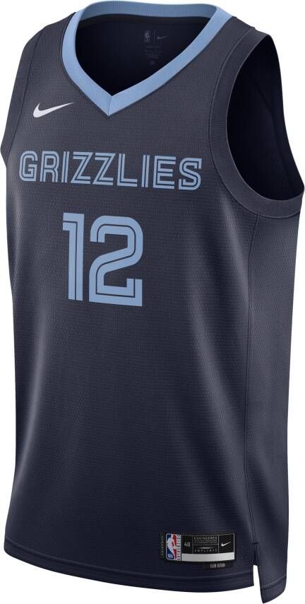 Nike Memphis Grizzlies Icon Edition 2022 23 Dri-FIT Swingman NBA-jersey voor heren Blauw