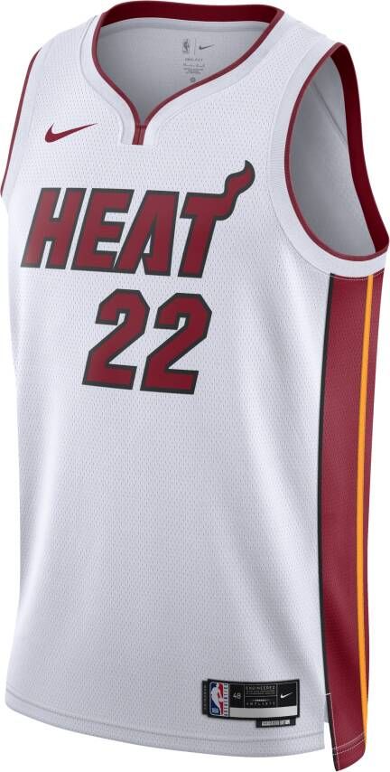 Nike Miami Heat Association Edition 2022 23 Dri-FIT Swingman NBA-jersey voor heren Wit