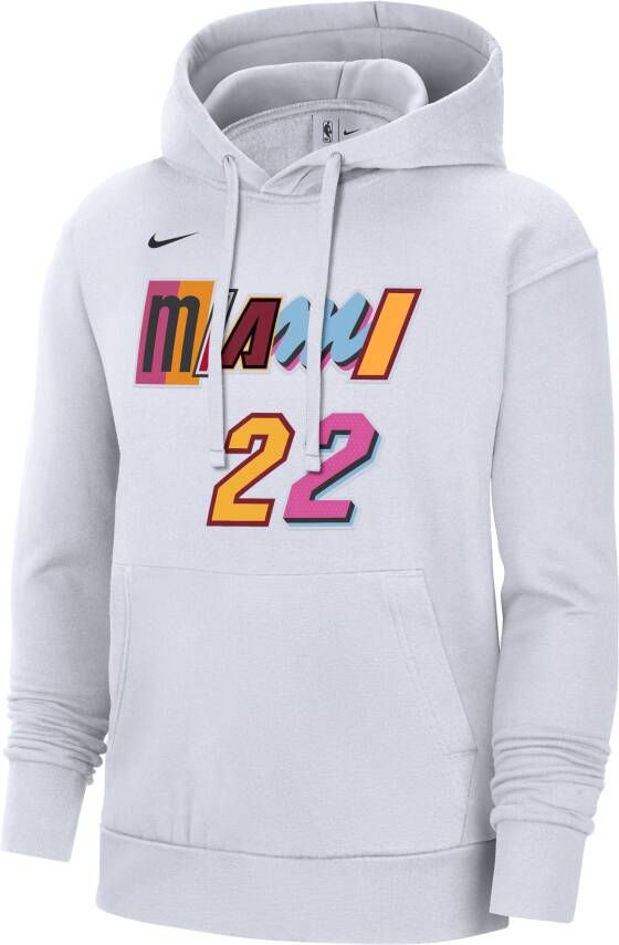 Nike Miami Heat City Edition NBA-fleecehoodie voor heren Wit