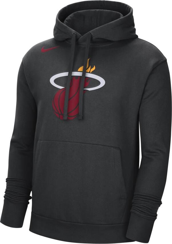 Nike Miami Heat NBA-fleecehoodie voor heren Zwart