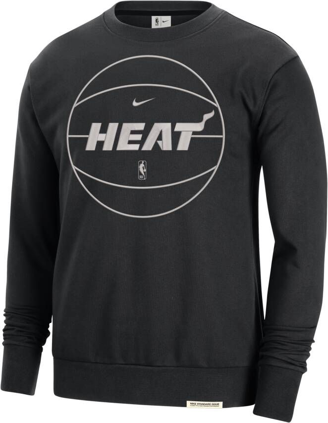 Nike Miami Heat Standard Issue Dri-FIT NBA-sweatshirt voor heren Zwart