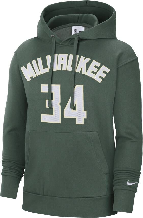 Nike Milwaukee Bucks Essential NBA-fleecehoodie voor heren Groen