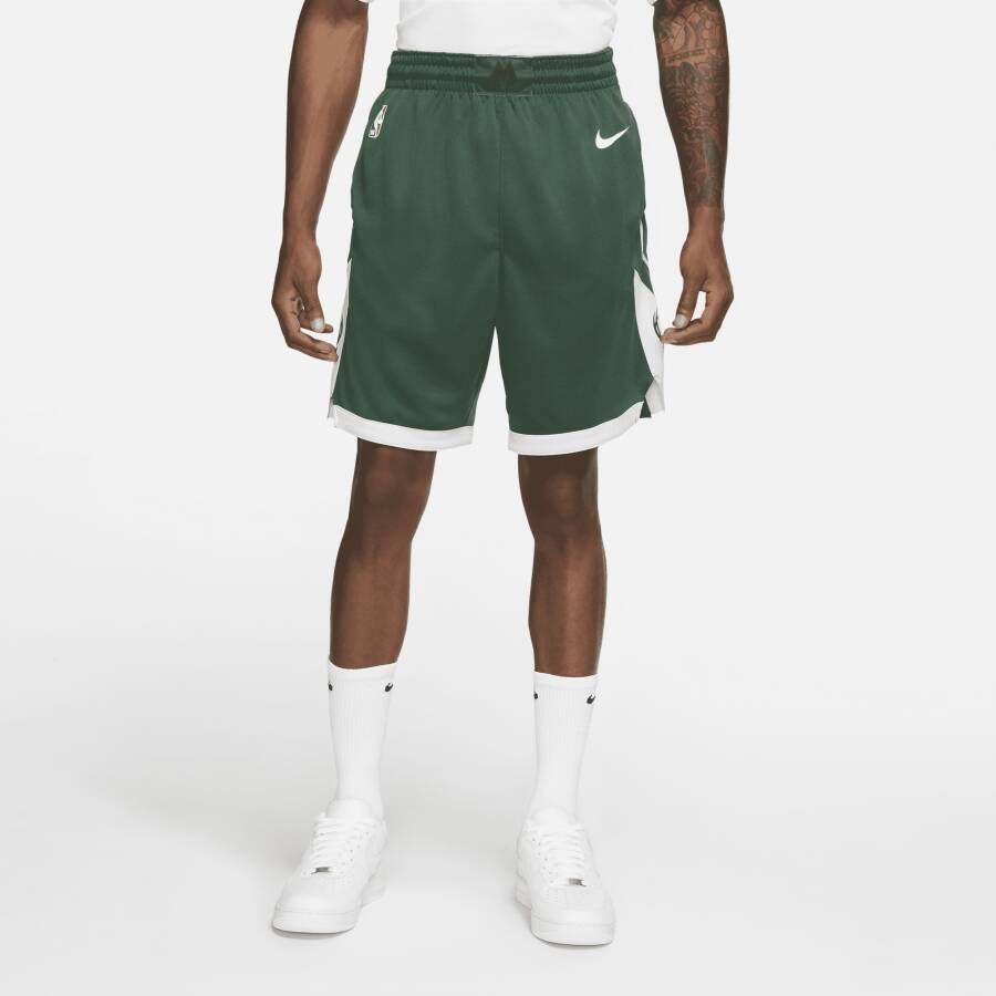 Nike Milwaukee Bucks Icon Edition Swingman NBA-herenshorts Groen