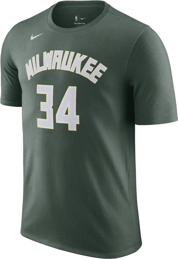 Nike Milwaukee Bucks Nba T-shirt T-shirts Kleding fir antetokounmpo g maat: XL beschikbare maaten:S M L XL XS