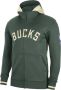 Nike Milwaukee Bucks Showtime NBA-hoodie met rits en Dri-FIT voor heren Groen - Thumbnail 1