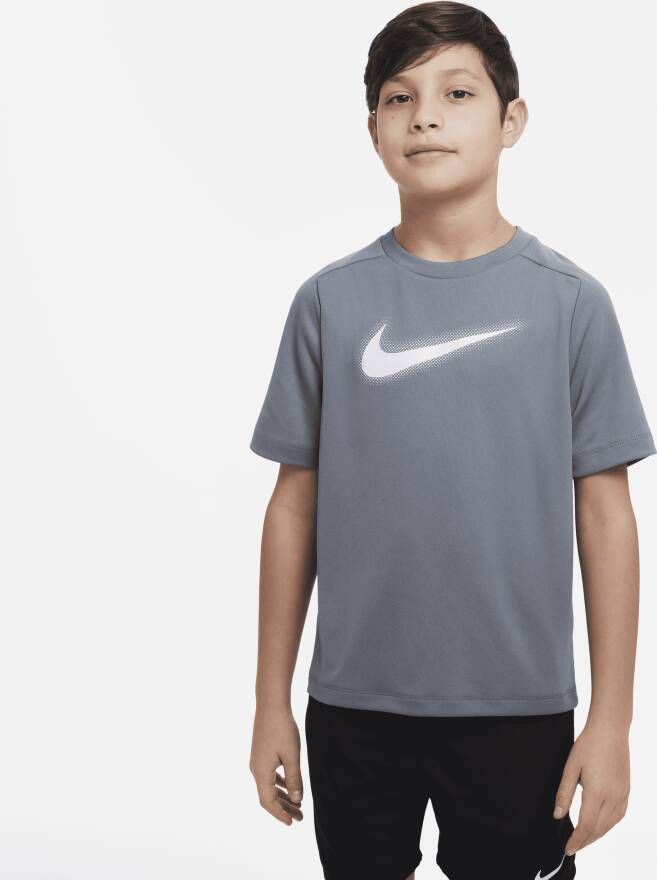 Nike Multi Dri-FIT trainingstop met graphic voor jongens Grijs