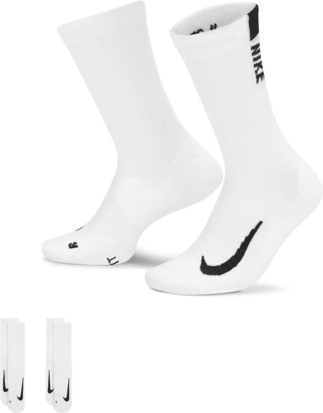 Nike Multiplier Crew Sokken (2 paar) Wit