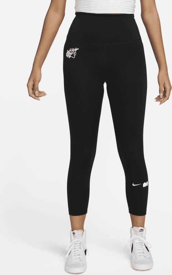 Nike Naomi Osaka Collection Korte trainingslegging met hoge taille voor dames Zwart