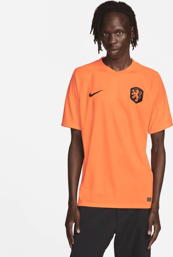 Nike Nederland 2022 Stadium Thuis Dri-FIT voetbalshirt voor heren Oranje