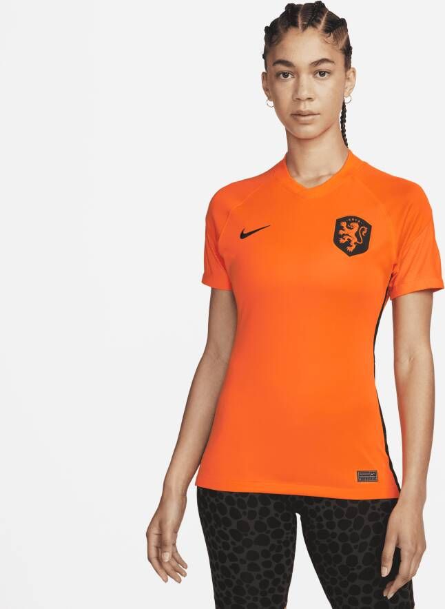 Nike Nederland 2022 Stadium Thuis voetbalshirt met Dri-FIT voor dames Oranje