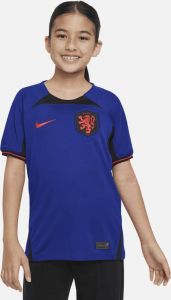 Nike Nederland 2022 23 Stadium Uit Dri-FIT voetbalshirt voor kids Blauw