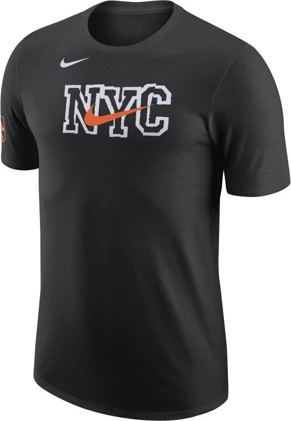 Nike New York Knicks City Edition NBA-herenshirt Zwart