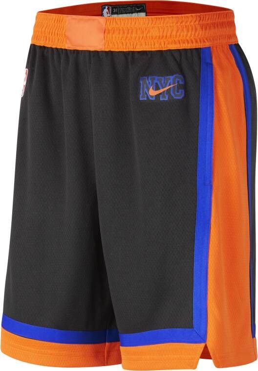 Nike New York Knicks City Edition Swingman NBA-herenshorts met Dri-FIT Zwart