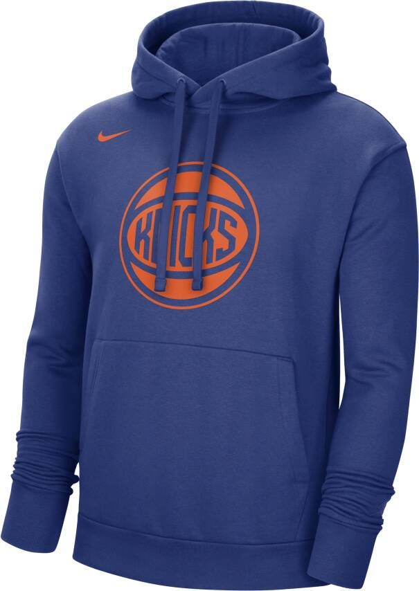 Nike New York Knicks Essential NBA-fleecehoodie voor heren Blauw
