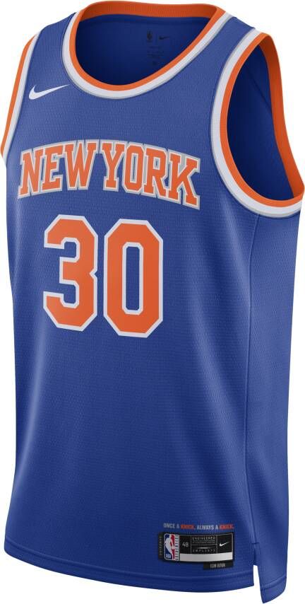 Nike New York Knicks Icon Edition 2022 23 Dri-FIT Swingman NBA-jersey voor heren Blauw