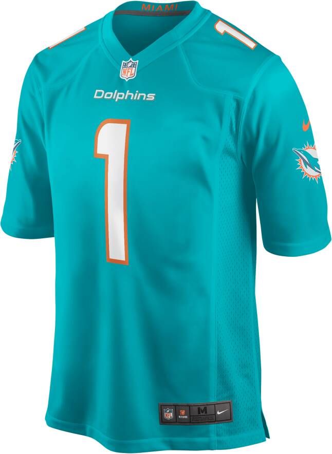 Nike NFL Miami Dolphins (Tua Tagovailoa) wedstrijdjersey voor heren Groen