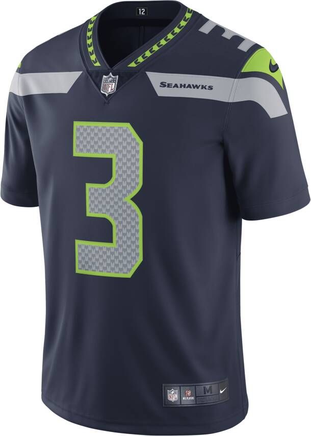 Nike NFL Seattle Seahawks Vapor Untouchable (Russell Wilson) Limited American-footballjersey voor heren Blauw