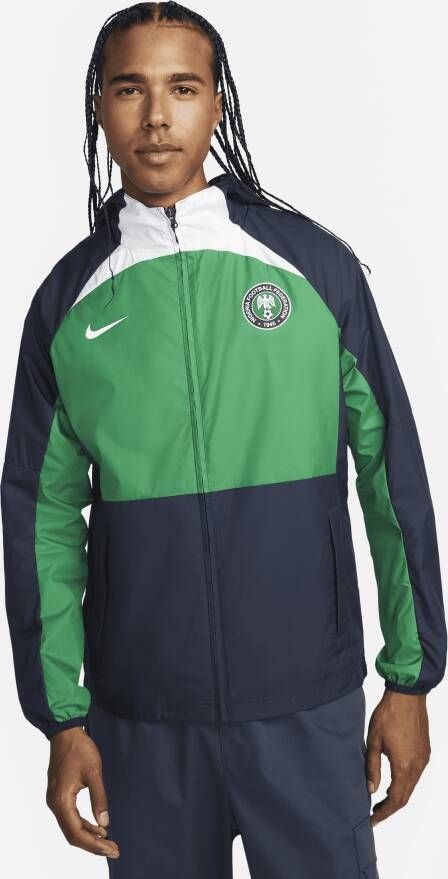 Nike Nigeria AWF Voetbaljack met rits voor heren Groen