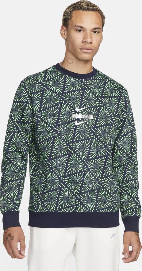 Nike Nigeria Club Fleece Sweatshirt met ronde hals voor heren Groen