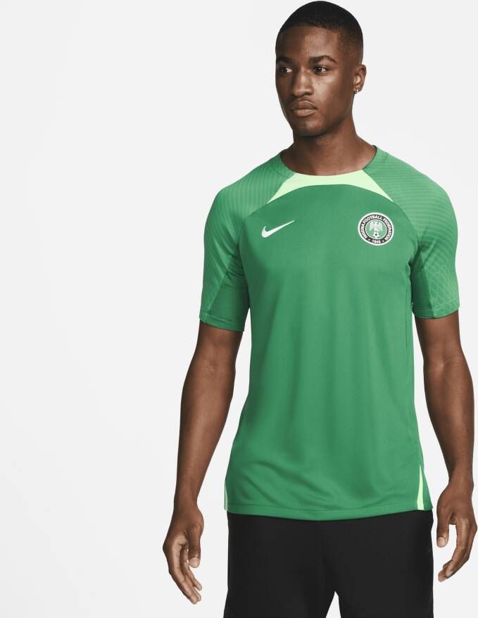 Nike Nigeria Strike voetbaltop met Dri-FIT en korte mouwen voor heren Groen
