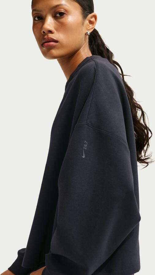 Nike 24.7 ImpossiblySoft Dri-FIT oversized damestop met ronde hals Zwart - Foto 8