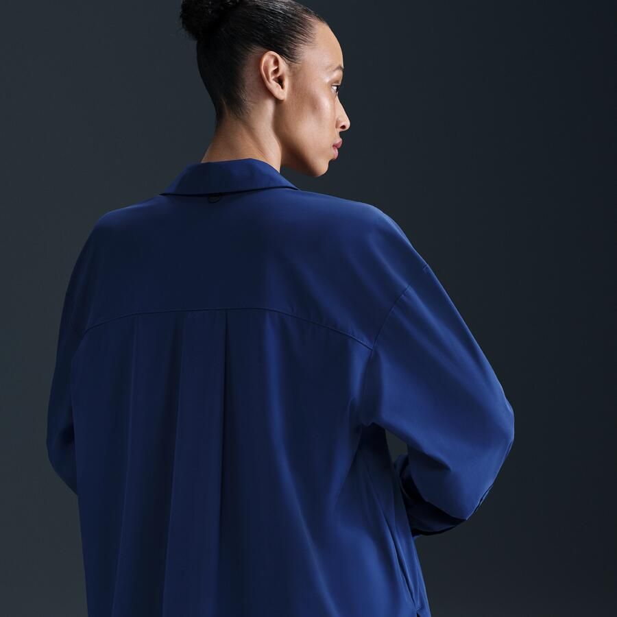 Nike 24.7 PerfectStretch Dri-FIT oversized damestop met lange mouwen Blauw - Foto 4