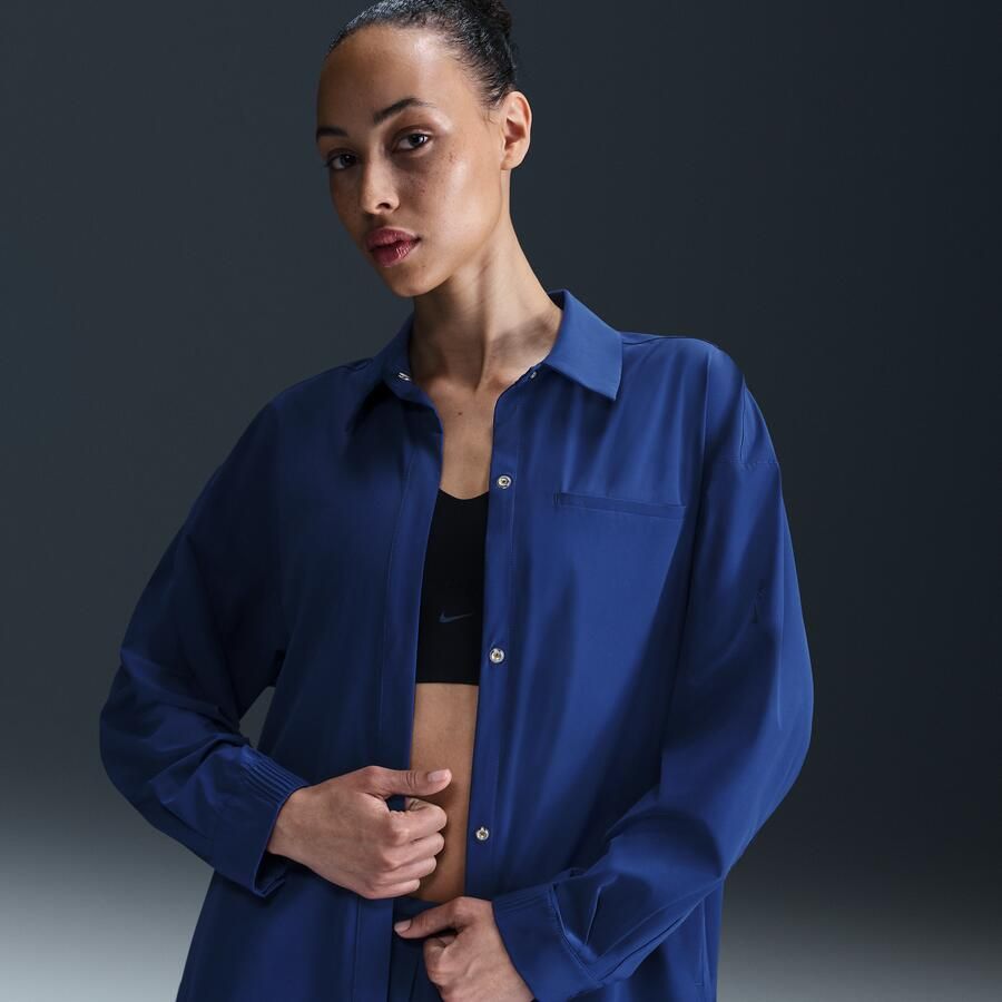 Nike 24.7 PerfectStretch Dri-FIT oversized damestop met lange mouwen Blauw - Foto 2