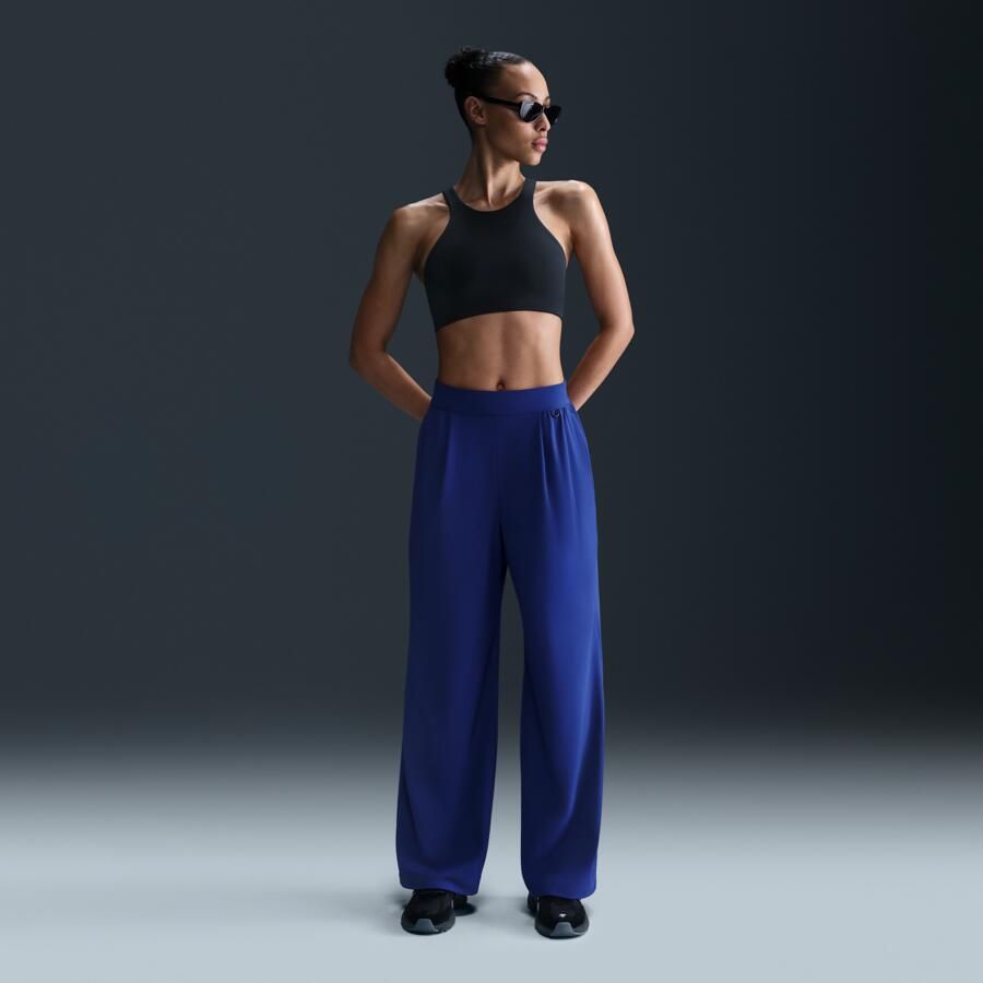 Nike 24.7 PerfectStretch Dri-FIT ruime damesbroek met hoge taille en wijde pijpen Blauw - Foto 3