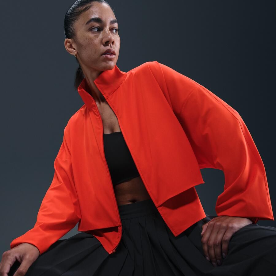 Nike 24.7 PerfectStretch oversized damesjack met Dri-FIT en rits over de hele lengte Rood - Foto 2