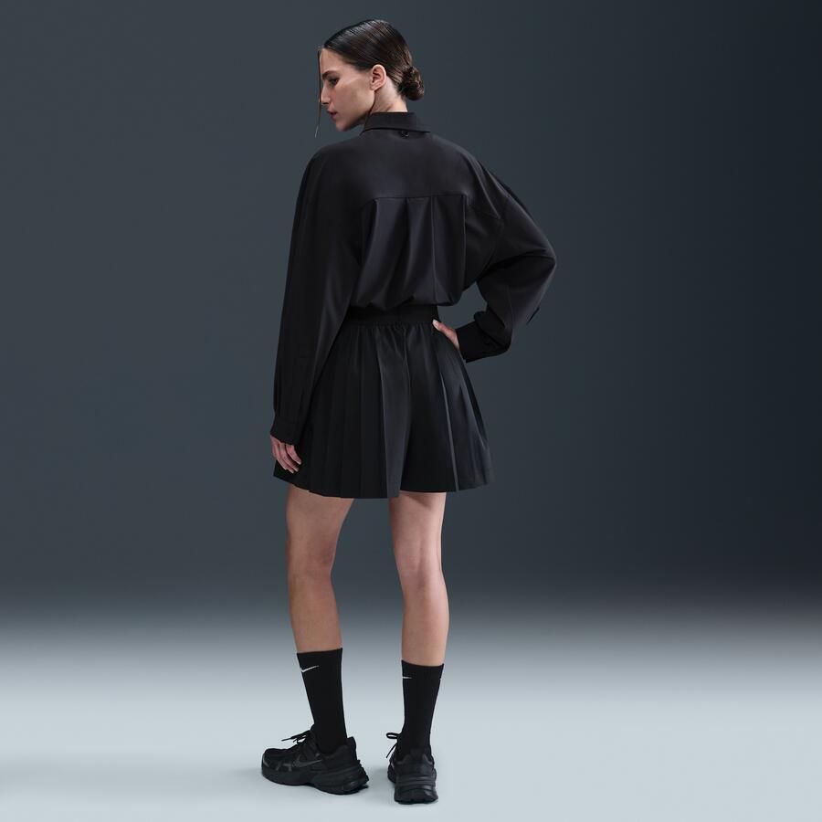 Nike 24.7 PerfectStretch ruimvallende skort met Dri-FIT plooien en hoge taille Zwart - Foto 3