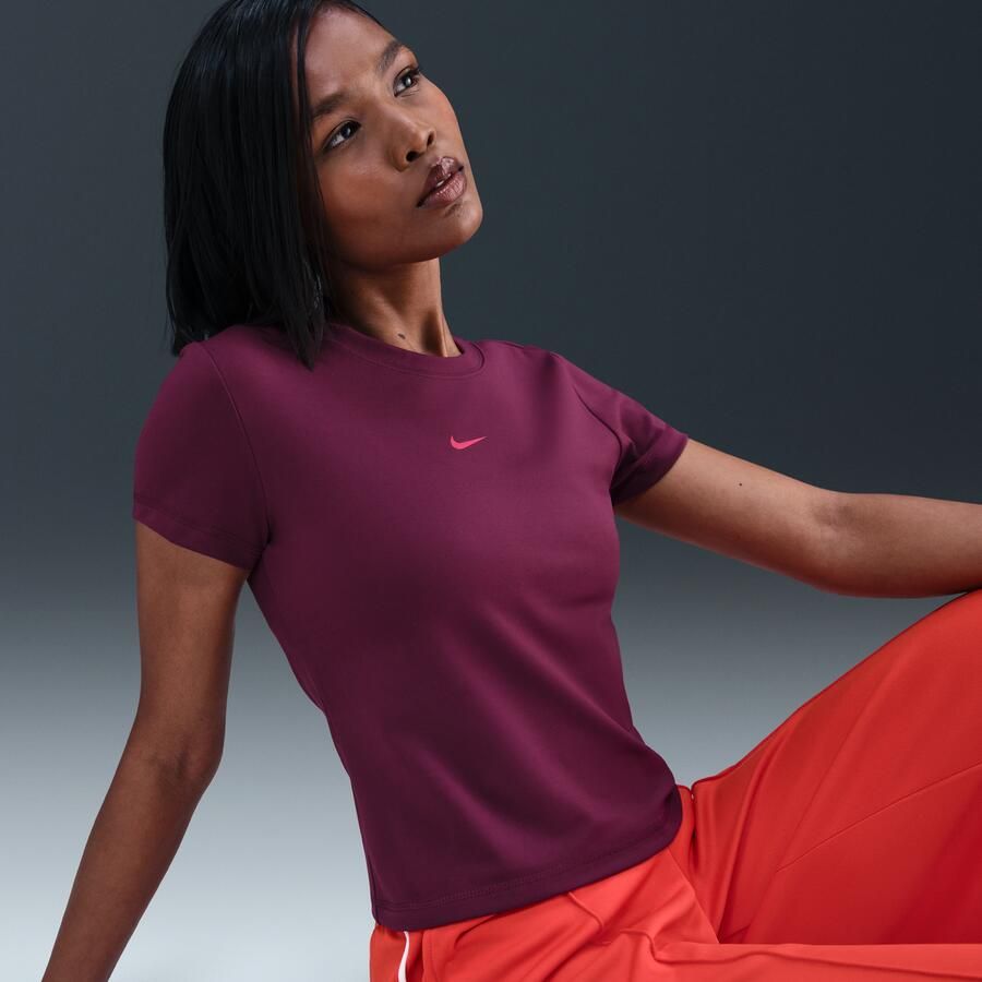 Nike aansluitend cropped top voor dames Rood - Foto 2