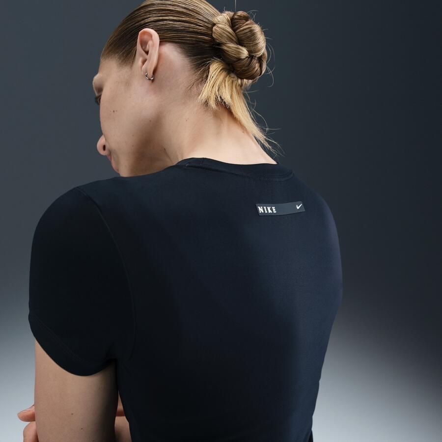Nike aansluitend cropped top voor dames Zwart - Foto 2
