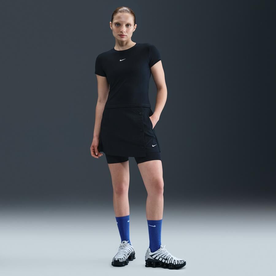 Nike aansluitend cropped top voor dames Zwart - Foto 4
