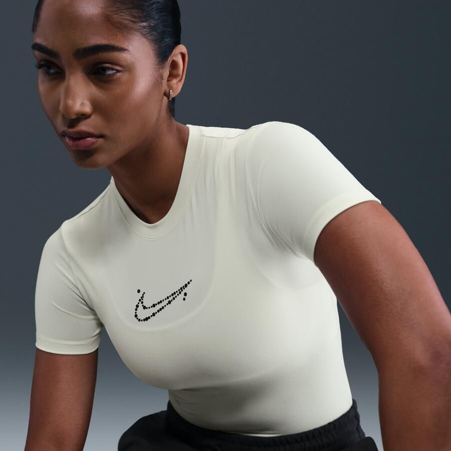 Nike aansluitend kort T-shirt voor dames Bruin - Foto 2