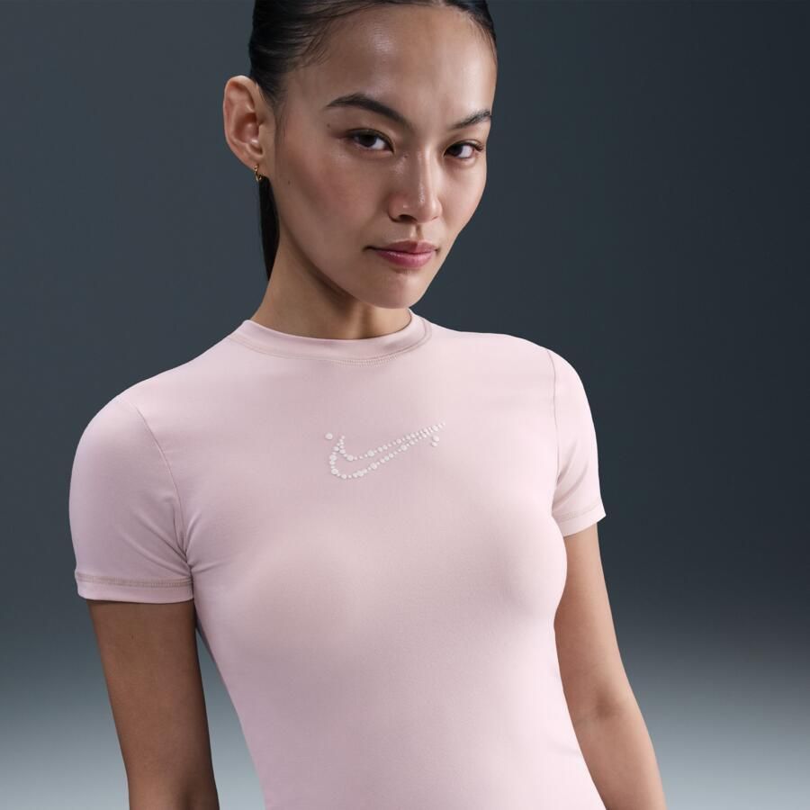 Nike aansluitend kort T-shirt voor dames Roze - Foto 4