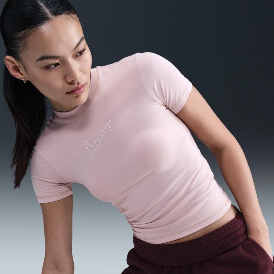 Nike aansluitend kort T-shirt voor dames Roze - Foto 2