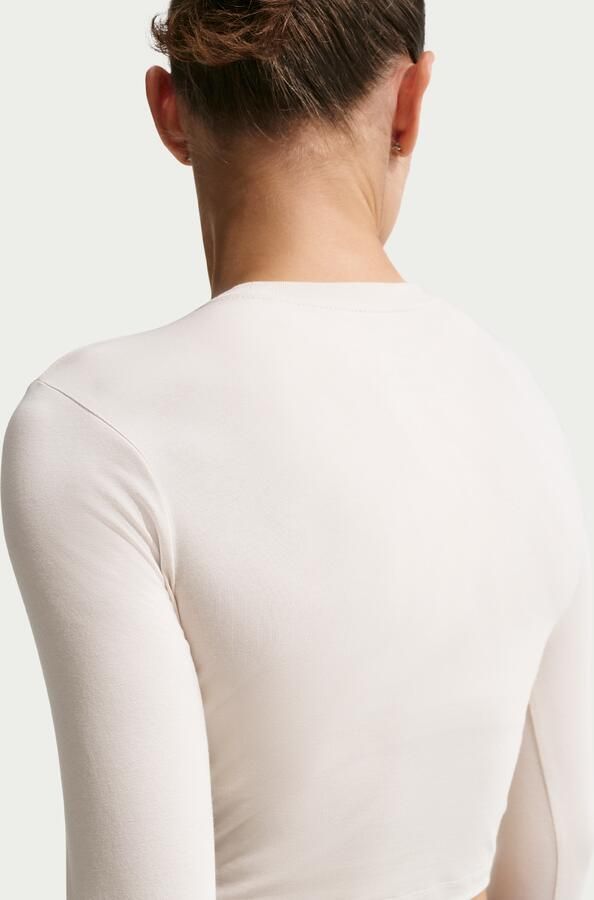 Nike aansluitend T-shirt met lange mouwen voor dames Bruin - Foto 3