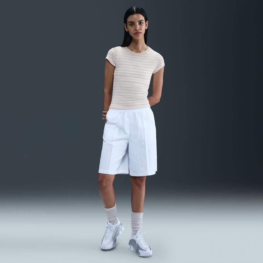 Nike aansluitend T-shirt met strepen voor dames Bruin - Foto 3