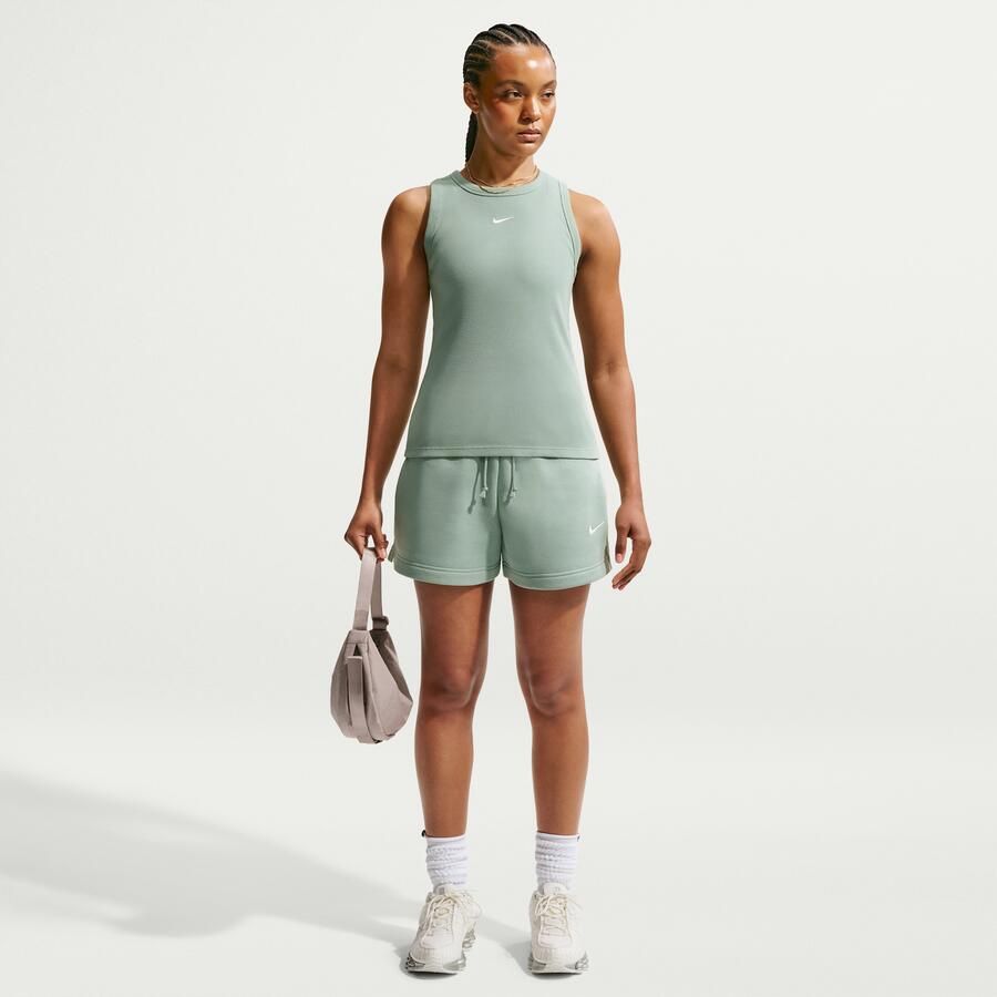 Nike aansluitende geribde tanktop voor dames Groen - Foto 4