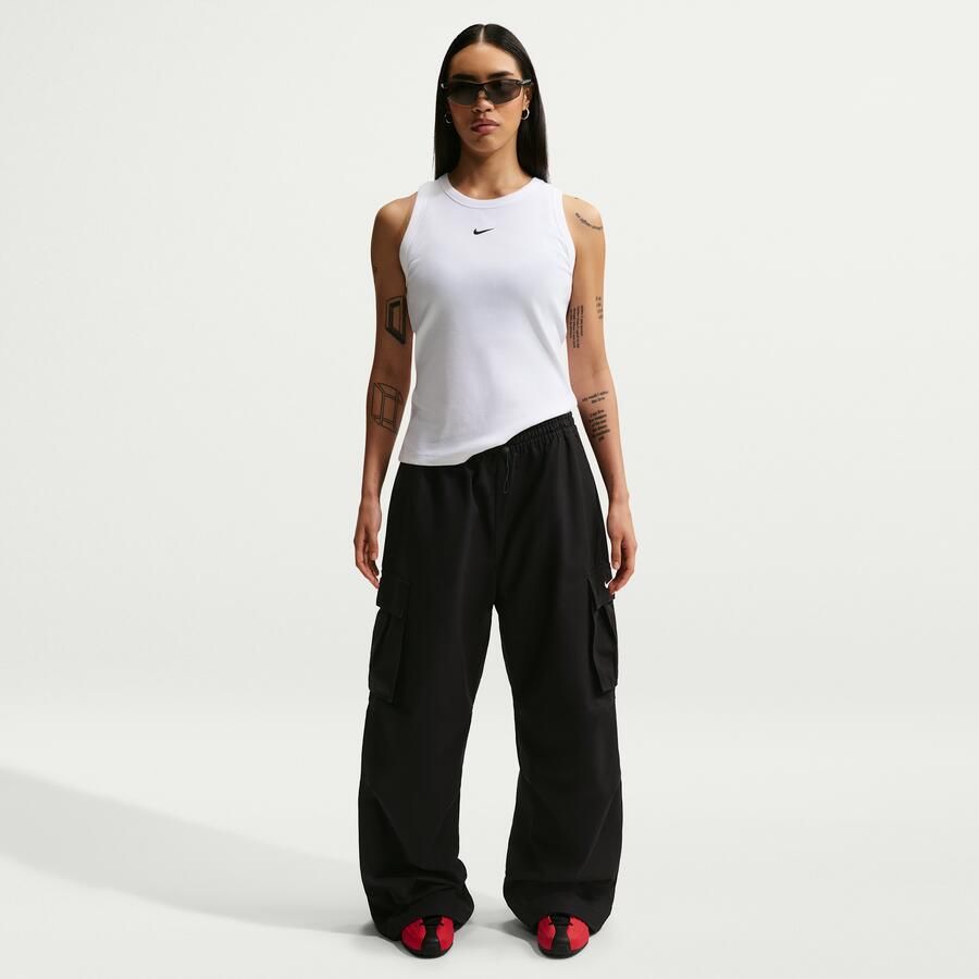 Nike aansluitende geribde tanktop voor Wit - Foto 3