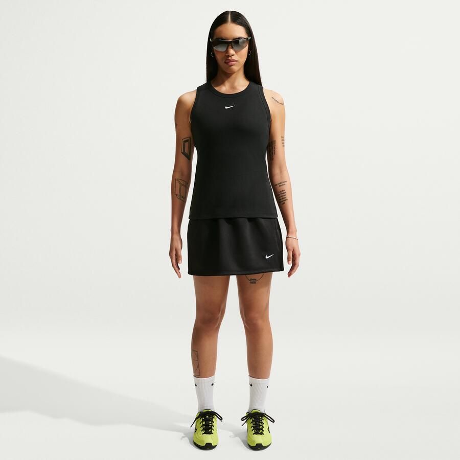 Nike aansluitende geribde tanktop voor dames Zwart - Foto 3