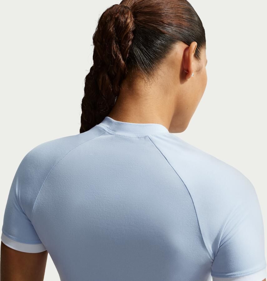 Nike aansluitende top met korte mouwen voor dames Blauw - Foto 3