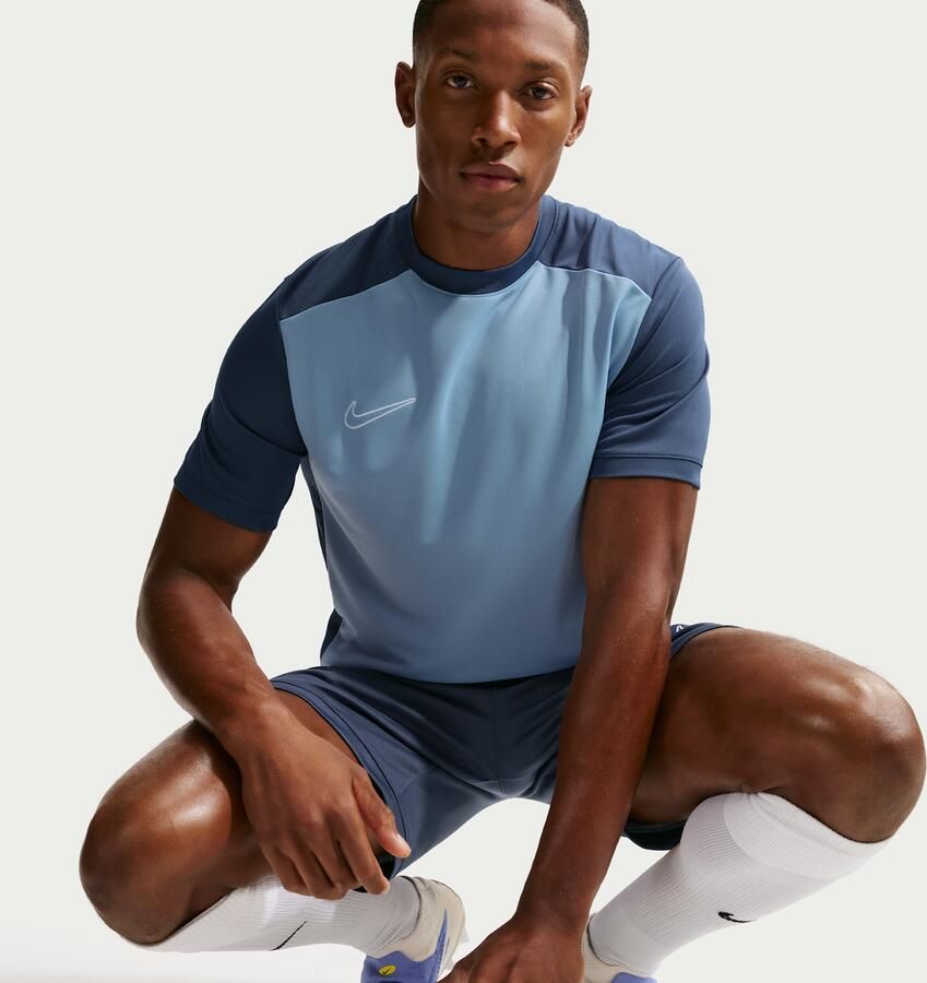 Nike Academy voetbaltop met Dri-FIT en korte mouwen voor heren Blauw - Foto 2