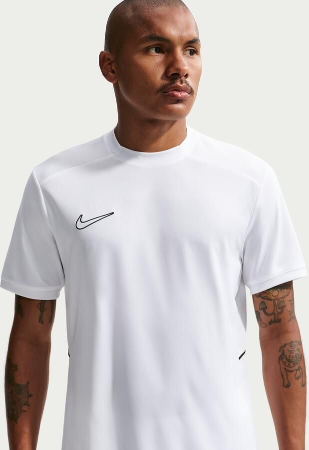 Nike Academy voetbaltop met Dri-FIT en korte mouwen voor heren Wit