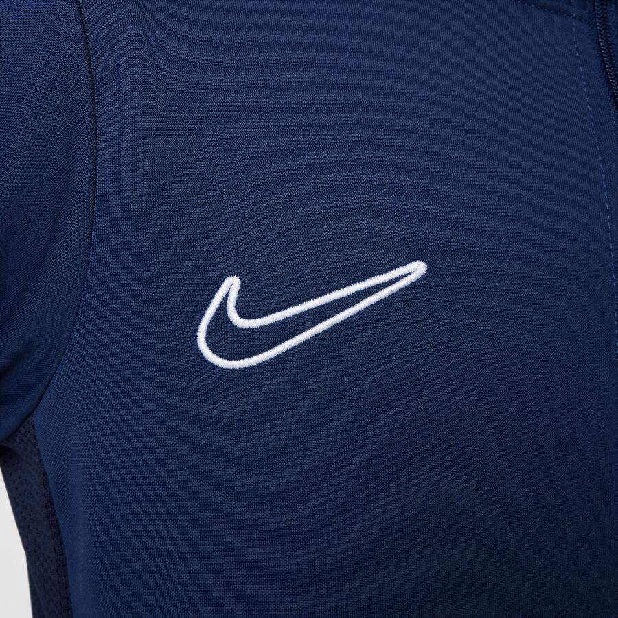 Nike Academy voetbaltrainingstop met Dri-FIT lange mouwen en korte rits voor kids Blauw - Foto 2